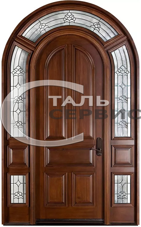 Металлическая арочная дверь SD1860 с остеклением Металлическая арочная дверь SD1860 с остеклением